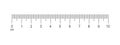 Horizontal measuring chart with 10 centimeters markup. Scale of ruler with numbers. Distance, height or length