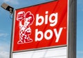 Outdoor Free Standing Big Boy Brand Signage in Red and White