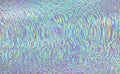 Horizontal mosaic screen of test television digital glitch in the holographic colors. TV noise background