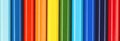 Horizontal narrow background of colored pencils set.