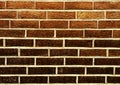 Horizontal orange brick wall texture background