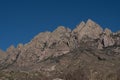 Horizontal of Organ Mountains Desert peaks National Monument, in New Mexico. Royalty Free Stock Photo