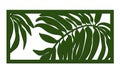 Horizontal Pano with large leaves. File for cutting and decorating. Design for home