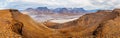 Horizontal panorama view near Longyearbyen, Spitsbergen (Svalbard island), Norway, Greenland sea