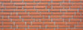 horizontal part of orange brick wall Royalty Free Stock Photo