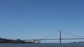 Views from the bay of the south tower of the iconic Golden Gate Bridge, San Francisco, California, USA
