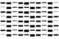 Horizontal of pattern of rectangle of regular pattern. Set 10