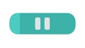 Horizontal Pause Button for Media Playback Control and UI, vector design Generative AI Royalty Free Stock Photo
