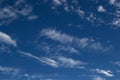 Blue sky and wispy clouds Royalty Free Stock Photo