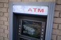 Banking Automatic Teller Machine in an Outside Wall of a Bank