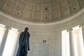 Statue of Thomas Jefferson in the Jefferson Memorial in Washington DC in the Summertime Royalty Free Stock Photo