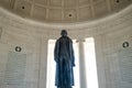 Statue of Thomas Jefferson in the Jefferson Memorial in Washington DC in the Summertime