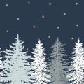 Horizontal pine card with stars