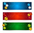 Horizontal Polygon Christmas Banners