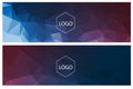 Horizontal polygonal banners Royalty Free Stock Photo