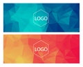 horizontal polygonal banners Royalty Free Stock Photo