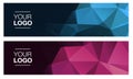 horizontal polygonal banners Royalty Free Stock Photo