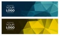 horizontal polygonal banners Royalty Free Stock Photo