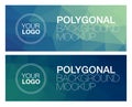 Horizontal polygonal banners Royalty Free Stock Photo