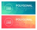 Horizontal polygonal banners Royalty Free Stock Photo