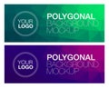 Horizontal polygonal banners Royalty Free Stock Photo