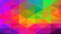 Horizontal polygonal gradient background. Bright colours