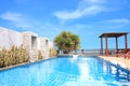 Horizontal pool on deck building. Royalty Free Stock Photo