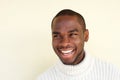 Horizontal portrait of handsome african american man laughing Royalty Free Stock Photo