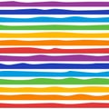 Horizontal rainbow curved lines