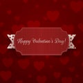 Horizontal realistic Valentines Day vector Banner