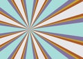 Horizontal rectangle abstract retro color sunburst stripe blast rays pattern design element background