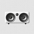 horizontal rectangular music speaker isolated on transparent background Royalty Free Stock Photo