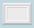 Horizontal rectangular white frame a4, vector