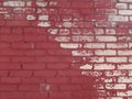 Horizontal red white bricks - wall background Royalty Free Stock Photo