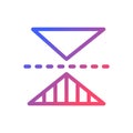 Horizontal reflection pixel perfect gradient linear ui icon