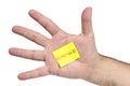 Horizontal REMEMBER Sticky Note In Hand