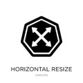 horizontal resize icon in trendy design style. horizontal resize icon isolated on white background. horizontal resize vector icon