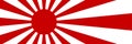 horizontal rising sun flag for pattern and background