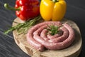 Horizontal salsiccia e peperoni Royalty Free Stock Photo