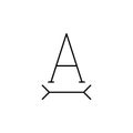 horizontal, scale, text, width icon. Element of text and typography for mobile concept and web apps icon. Thin line icon for