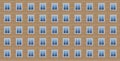 Seamless pattern of blue window frames on brown background. Royalty Free Stock Photo