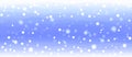 Horizontal seamless vector blue snow background. Royalty Free Stock Photo
