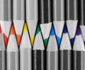 Horizontal Selective color pencil tips Royalty Free Stock Photo