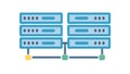 Horizontal servers icon vector, data storage, network, hosting, computing, vector design Generative AI Royalty Free Stock Photo