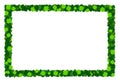 Shamrock St Patricks frame. Blank holiday irish clover border postcard