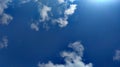 Blue sky with white puffy clouds Royalty Free Stock Photo