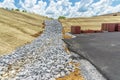 Drainage Ditch Preparation at New Construction Building Site