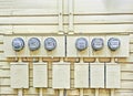 Electricity Meters on Family Residential Structure