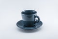 A horizontal shot of a espresso cup. Royalty Free Stock Photo