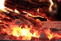 Horizontal shot of fire flames - perfect for a stunning wallpaper